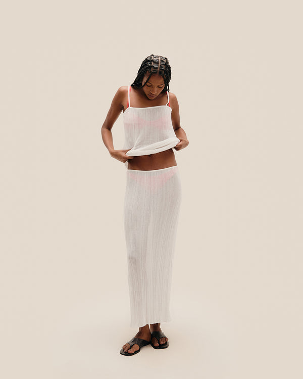 IVANA KNIT SKIRT OFF-WHITE