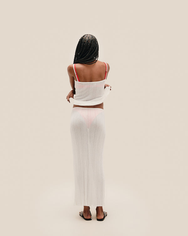 IVANA KNIT SKIRT OFF-WHITE