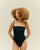 CREPE TAMIS SWIMSUIT BLACK