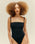 CREPE TAMIS SWIMSUIT BLACK
