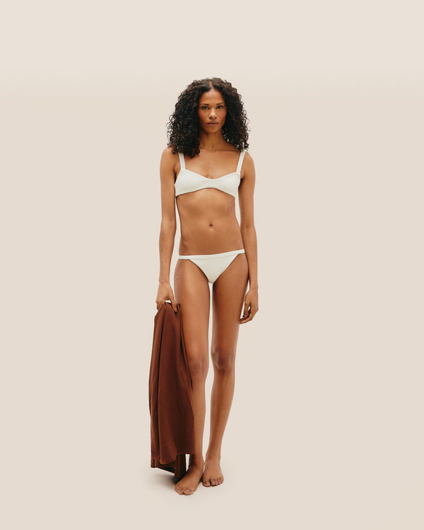 Crepe Drica Top Off-white