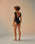 CREPE V-NECK SWIMSUIT - BLACK