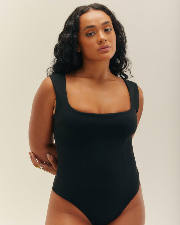 CREPE BRIGITTE SWIMSUIT BLACK