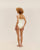 RIBBED GABI SWIMSUIT WHITE CLAY