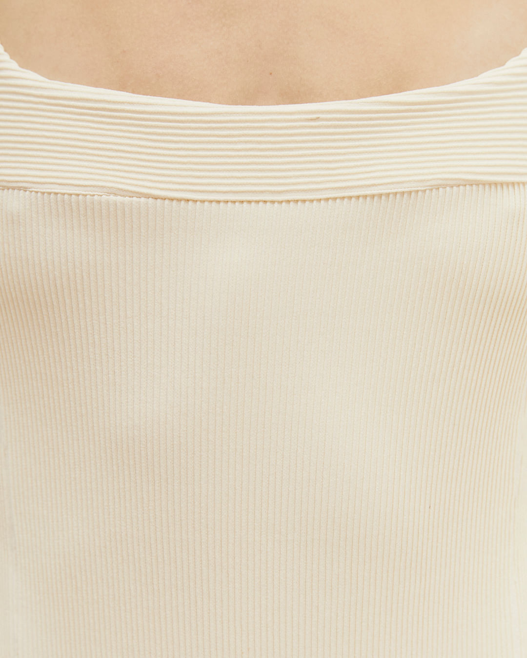 RIBBED GABI SWIMSUIT WHITE CLAY