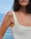 RIBBED GABI SWIMSUIT WHITE CLAY
