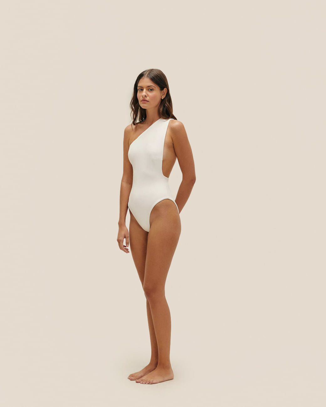 LUISA CREPE SWIMSUIT OFF-WHITE