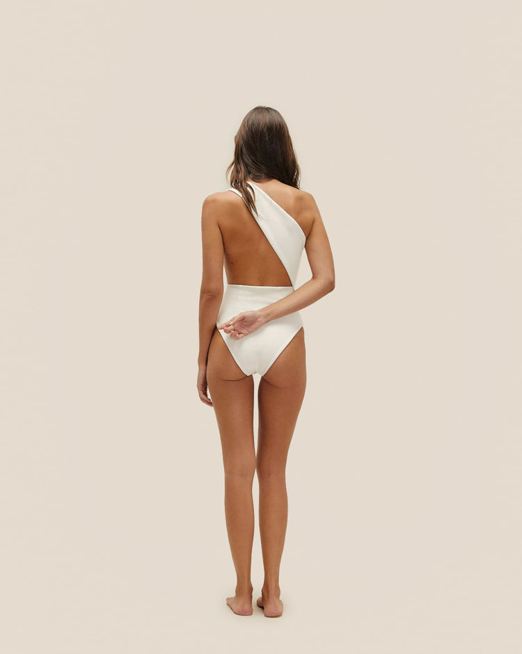 LUISA CREPE SWIMSUIT OFF-WHITE