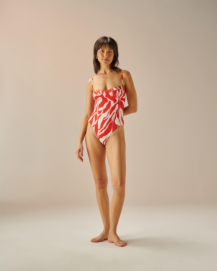 MAILLOT DE BAIN VINTAGE IMPRIMÉ AREAL