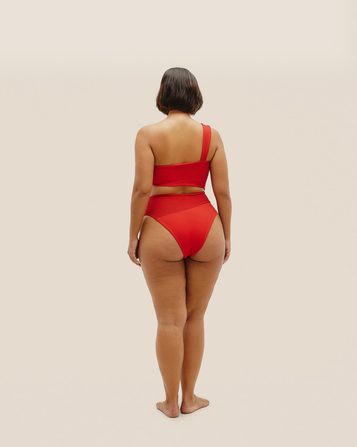 RIBBED IU SWIMSUIT RED SHIFT