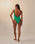 Costume da bagno PIPPING THIDU verde digitale