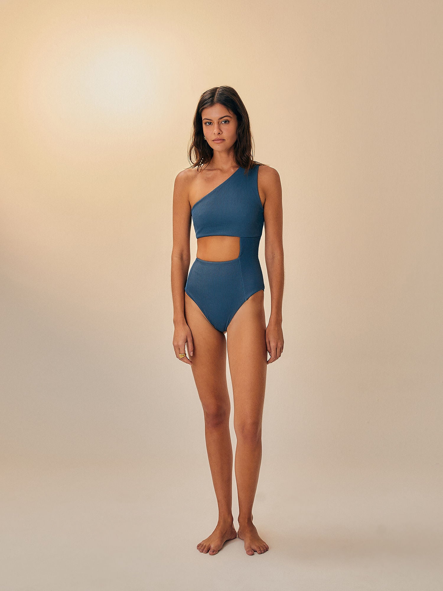 RIBBED MIKA SWIMSUIT DEEP BLUE