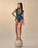 RIBBED ISABEL SWIMSUIT DEEP BLUE
