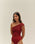 RIBBED MARIA SWIMSUIT IN BORDEAUX