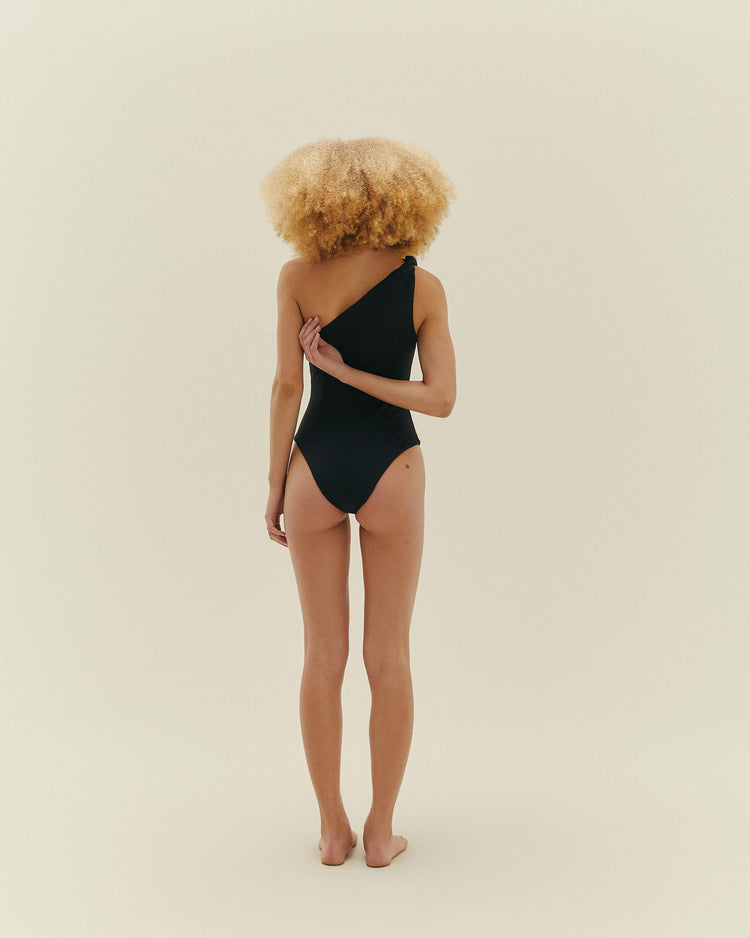 COSTUME DA BAGNO CREPE TWISTED NERO