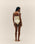 COSTUME DA BAGNO MONICA A RIGHE BIANCO ARGILLO