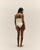 COSTUME DA BAGNO MONICA A RIGHE BIANCO ARGILLO