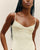 COSTUME DA BAGNO MONICA A RIGHE BIANCO ARGILLO