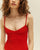 Costume da bagno Monica a costine rosso sfumato