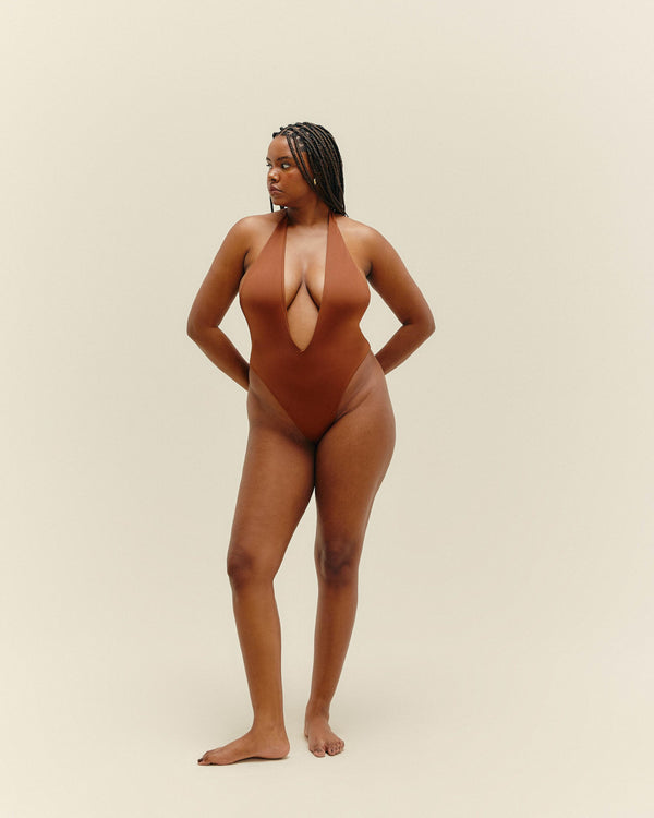 VERO MID BROWN SWIMSUIT