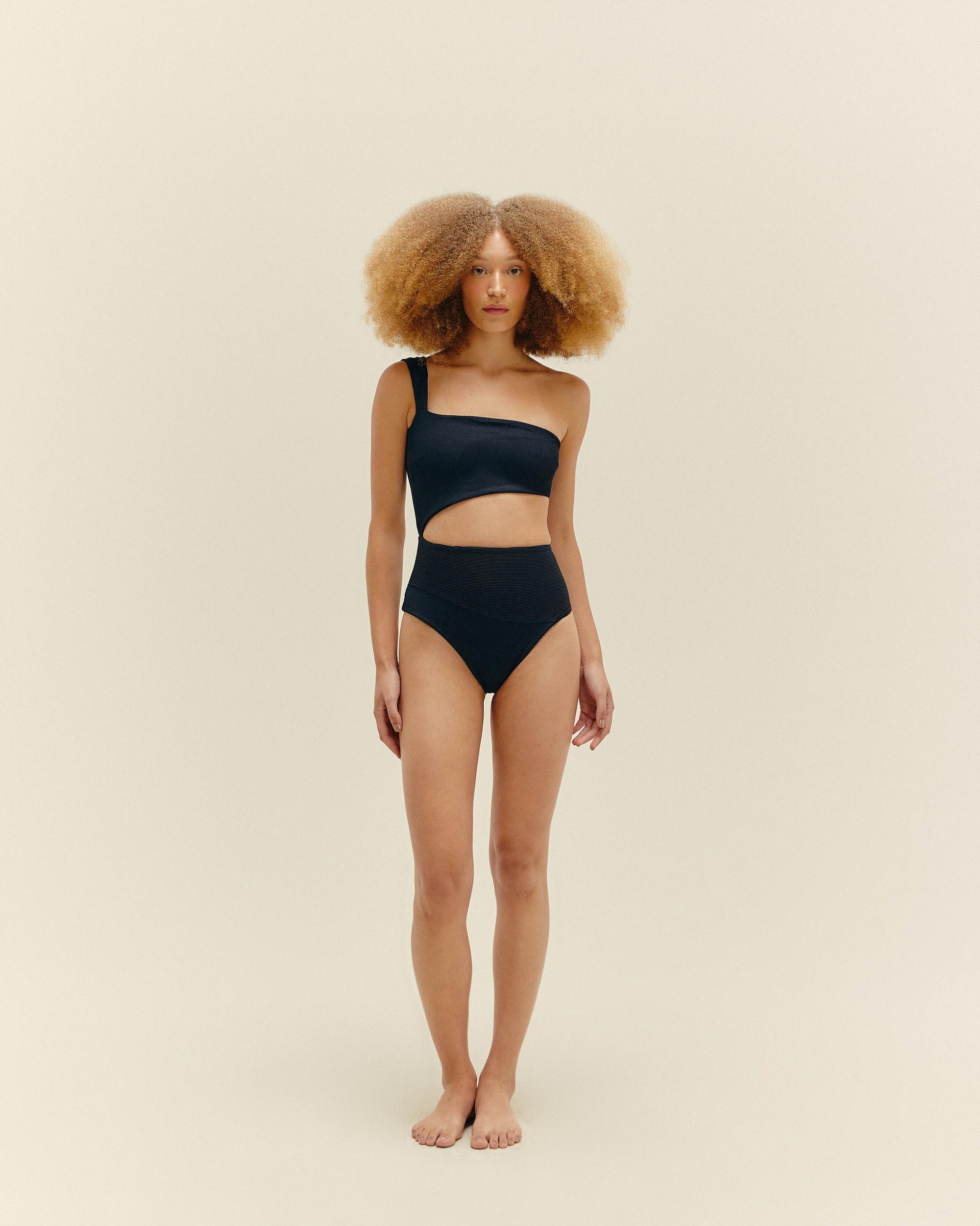RIBBED IU SWIMSUIT BLACK