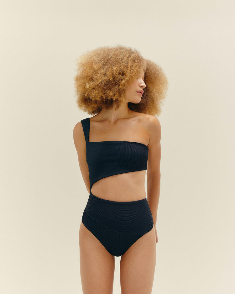RIBBED IU SWIMSUIT BLACK