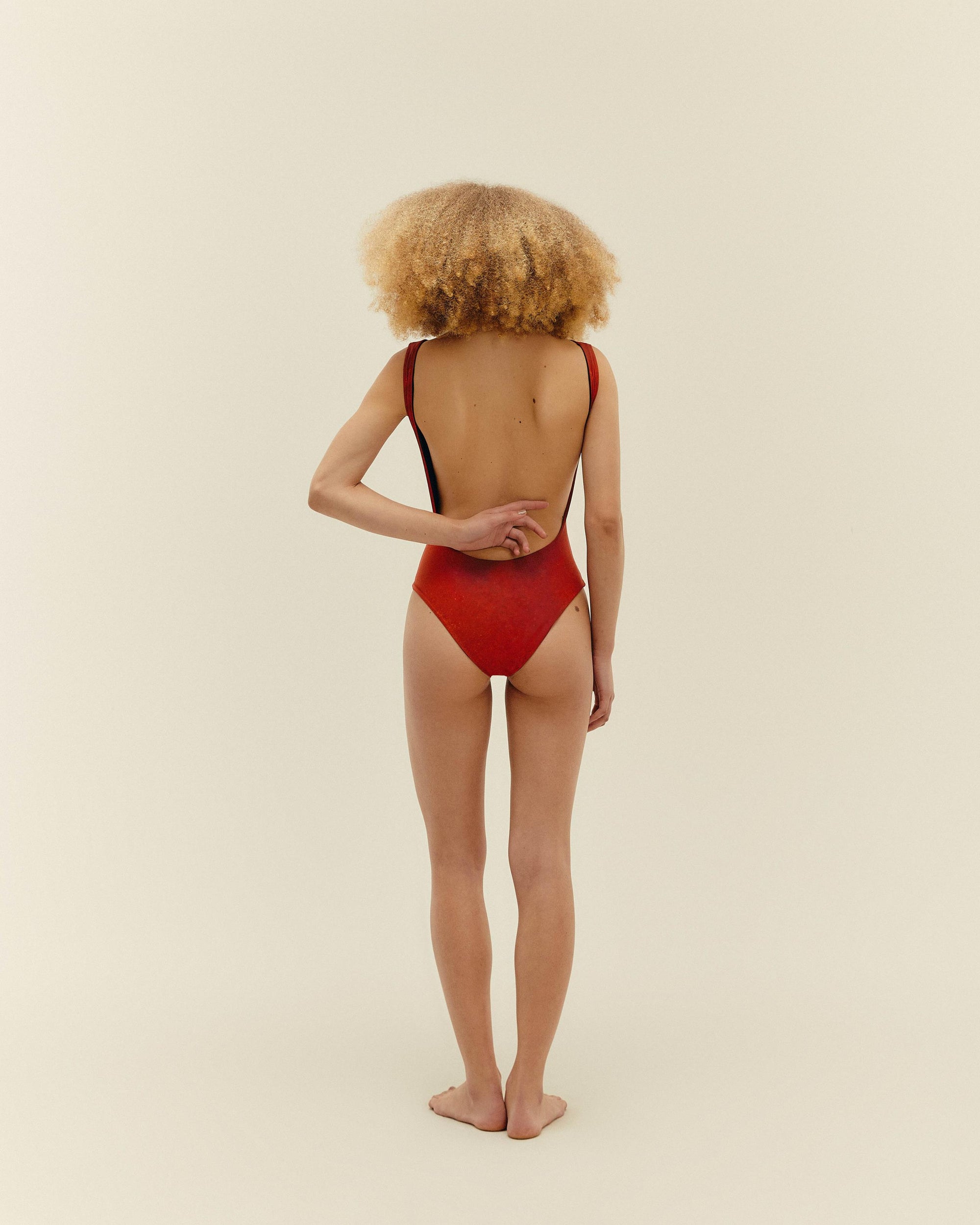 COSTUME DA BAGNO CON SCOLLO A BARCA E STAMPA ZENITH