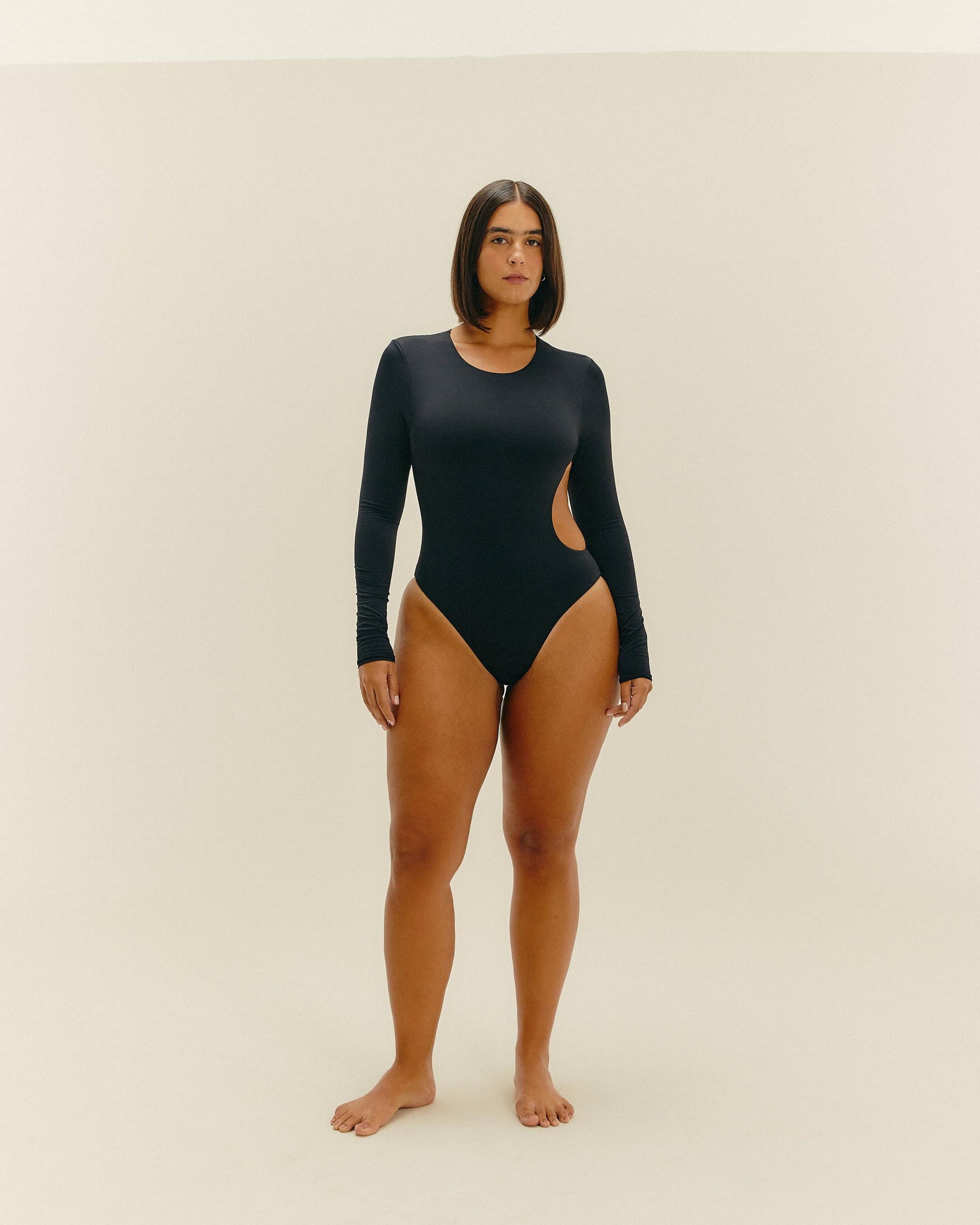 LONG SLEEVE MARIANA SWIMSUIT BLACK