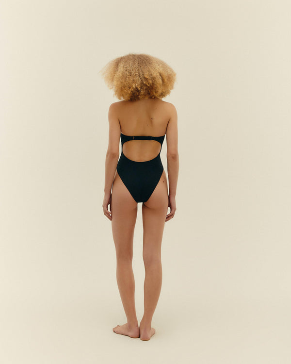 ZOE CREPE SWIMSUIT BLACK