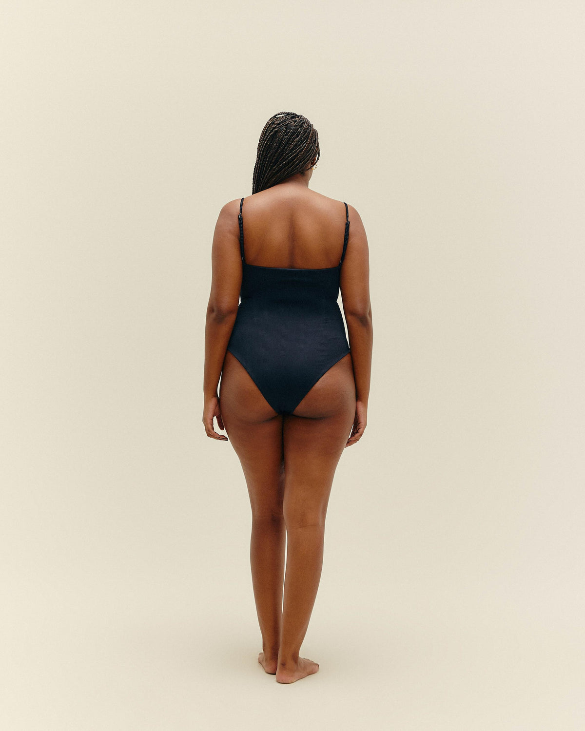 MAILLOT DE BAIN MONICA À RAYURES NOIR