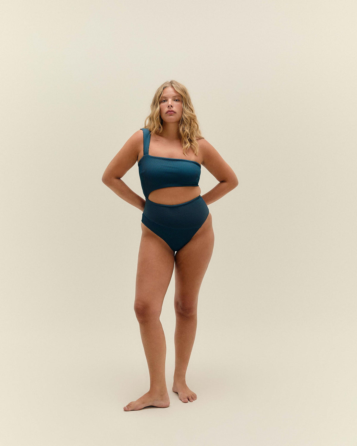 MAILLOT DE BAIN RIBBED IU BLEU FONCÉ