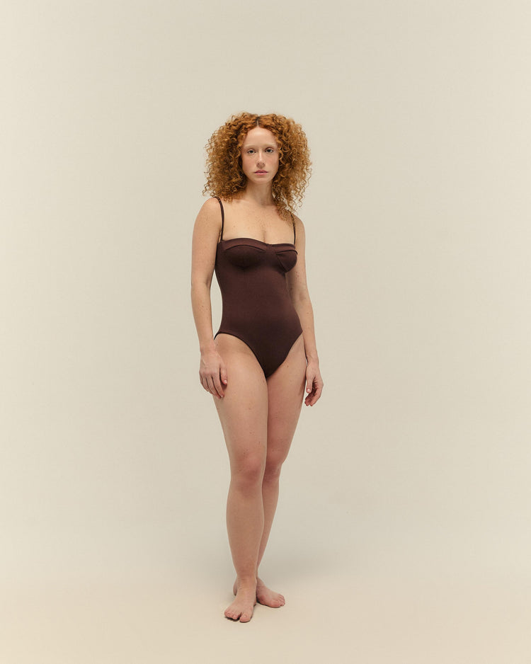 .CREPE COSTUME DA BAGNO VINTAGE COHIBA MARRONE