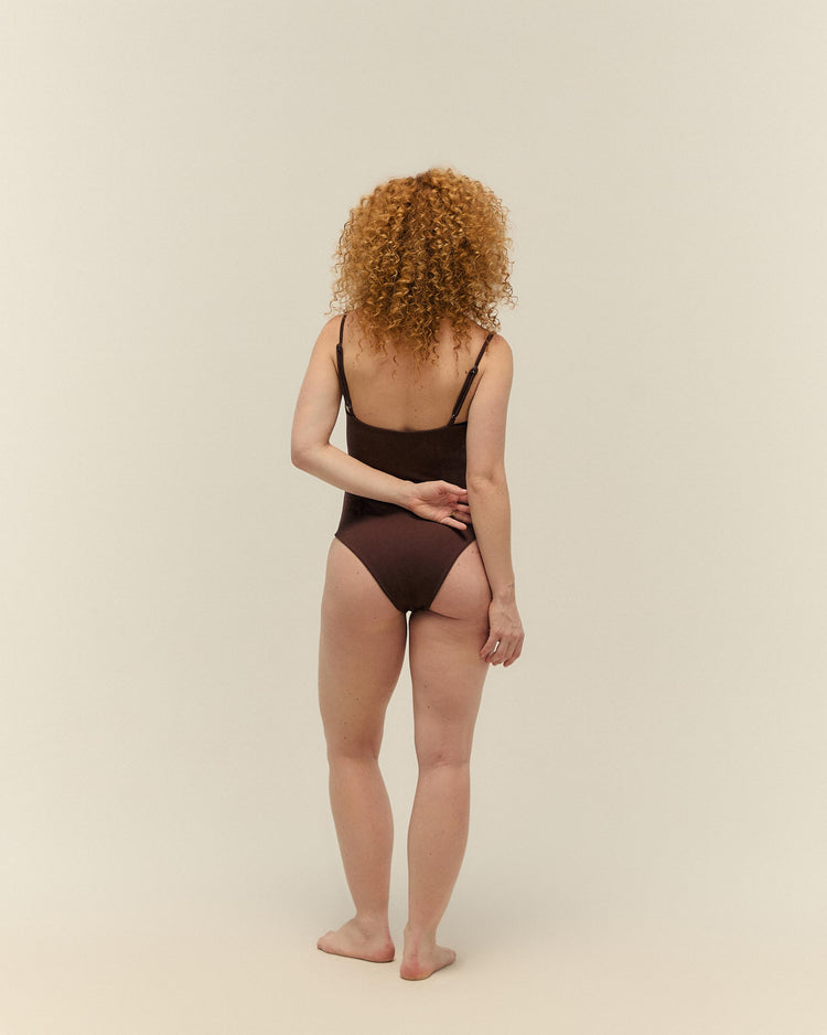 .CREPE COSTUME DA BAGNO VINTAGE COHIBA MARRONE