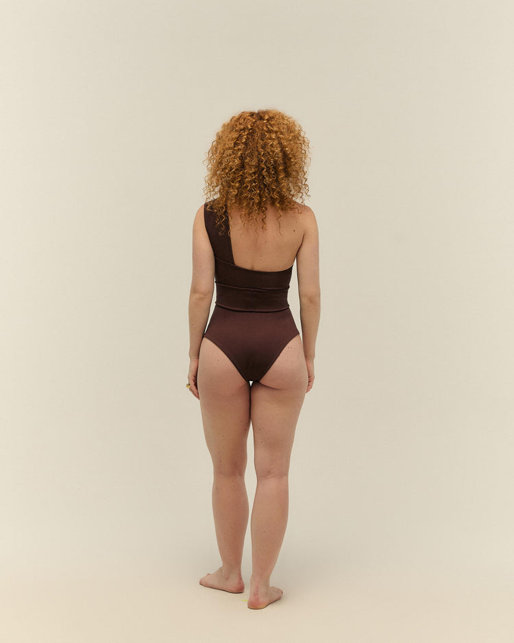 Maillot de bain Crepe Maria, couleur Cohiba Brown