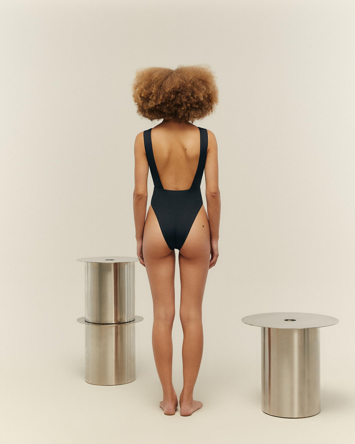 SLIT SWIMSUIT BLACK