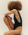 SLIT SWIMSUIT BLACK