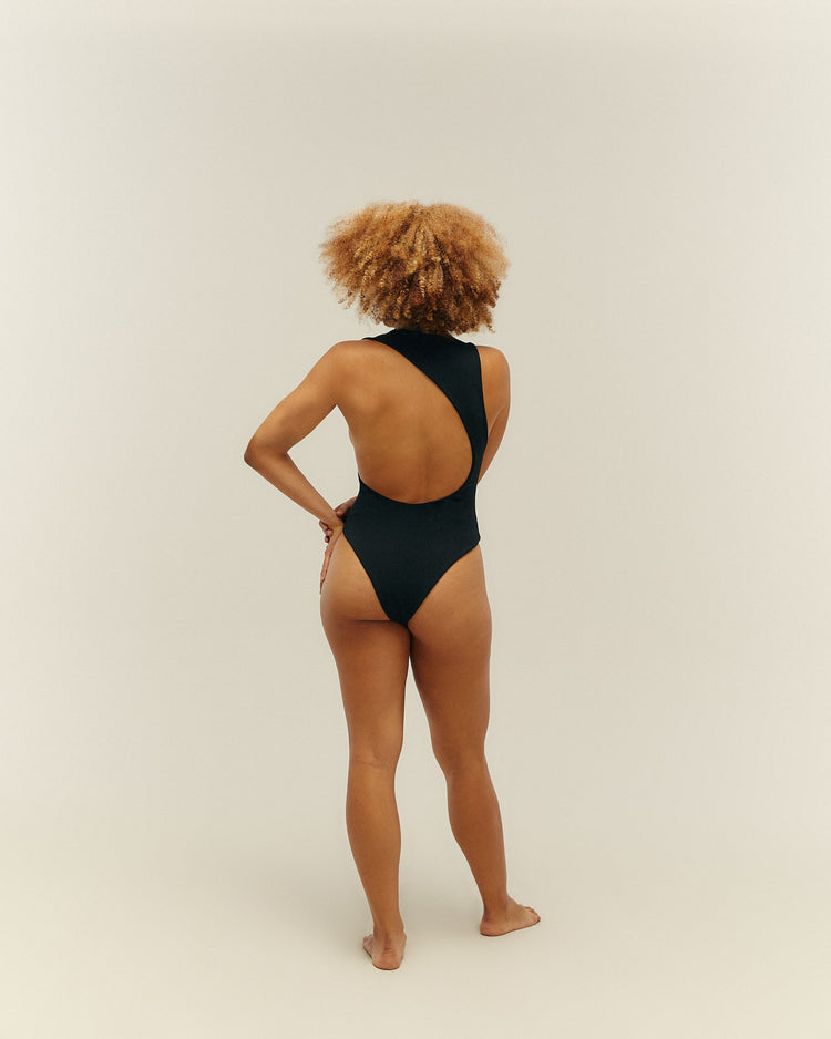 CREPE BARBARA MAILLOT DE BAIN NOIR