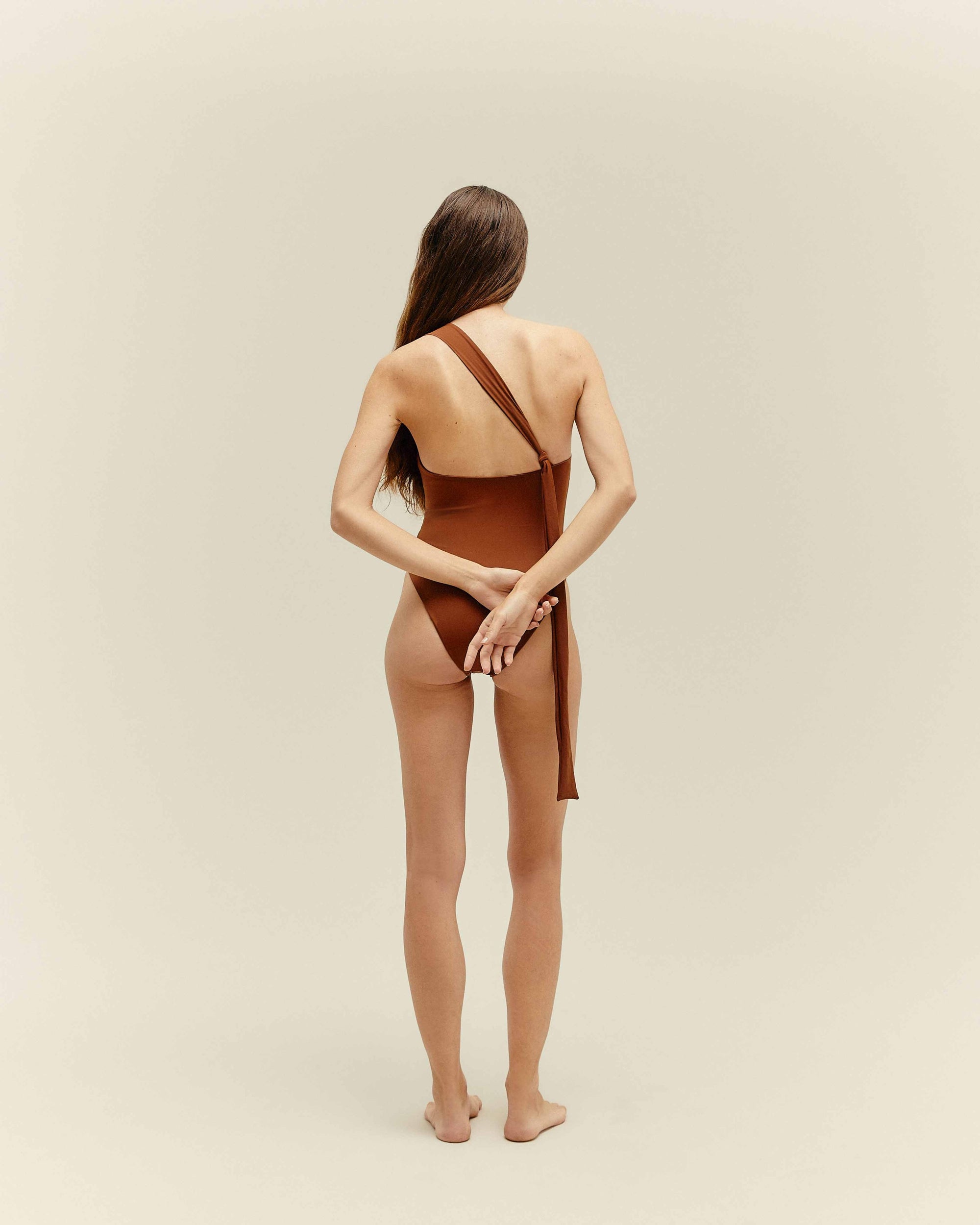 ANGELINA MID BROWN SWIMSUIT