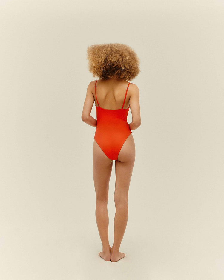 VINTAGE SWIMSUIT CORAL