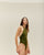 POLY OLIVE GREEN SWIMSUIT