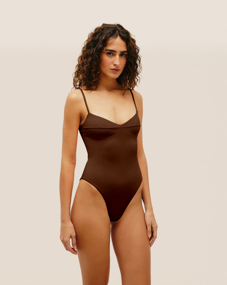 MAILLOT DE BAIN MONICA BRAUNA MARRON