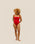 CREPE TAMIS SWIMSUIT RED