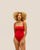 CREPE TAMIS SWIMSUIT RED