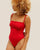 CREPE TAMIS SWIMSUIT RED