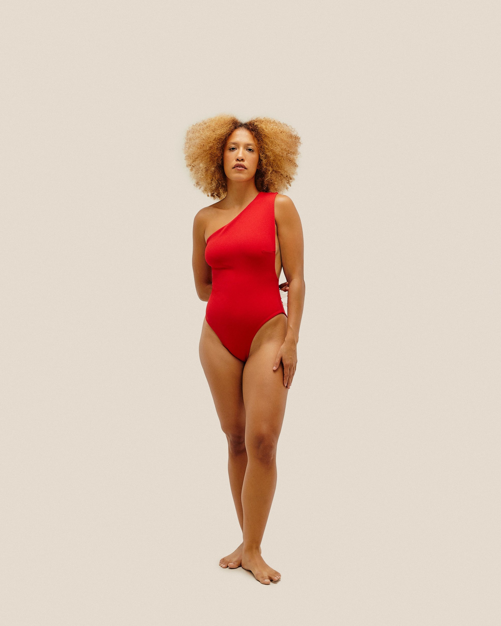 CREPE LUISA SWIMSUIT RED