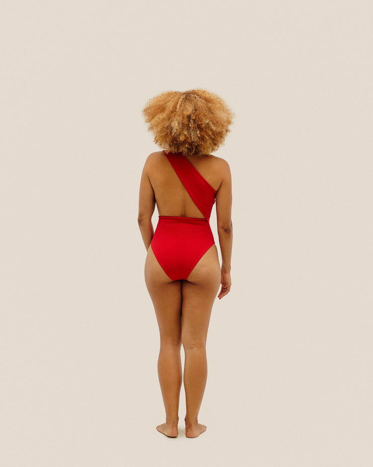 CREPE LUISA SWIMSUIT RED