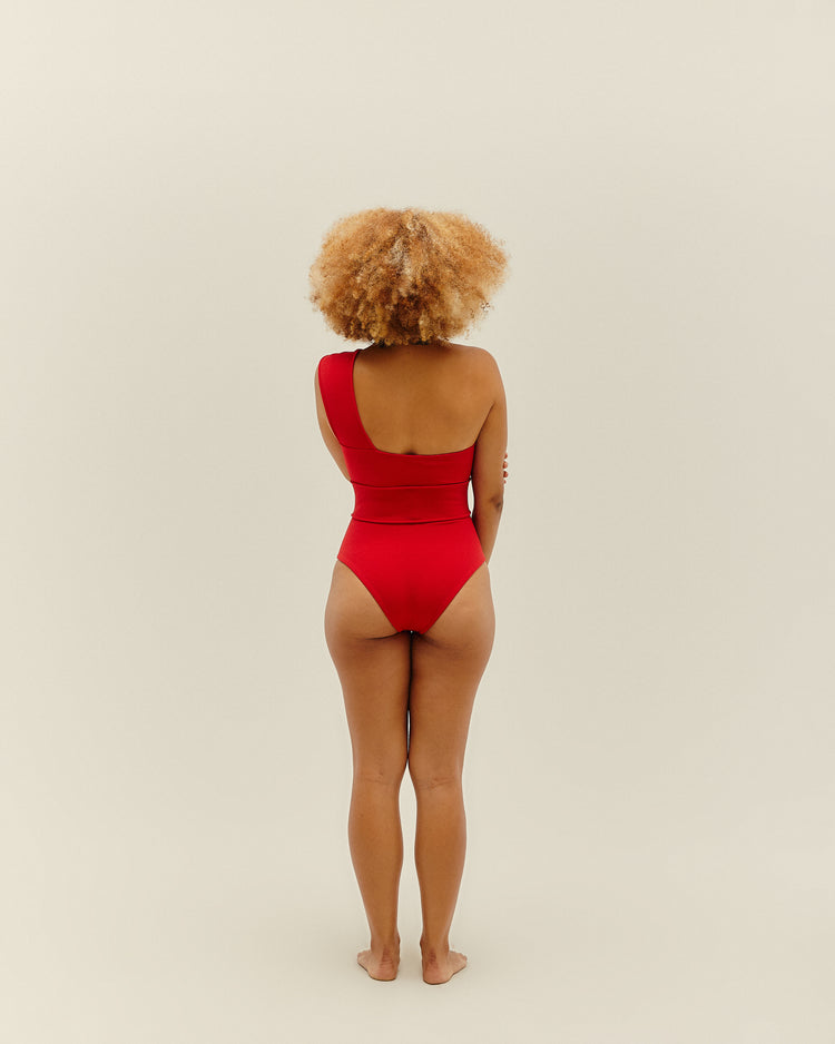MAILLOT DE BAIN CREPE MARIA ROUGE