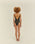 THIDU SWIMSUIT WITH PRINTED PIPPING IN LEOPARD KHAKI