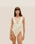 COSTUME DA BAGNO RAQUEL A RIGHE BIANCO ARGILLO