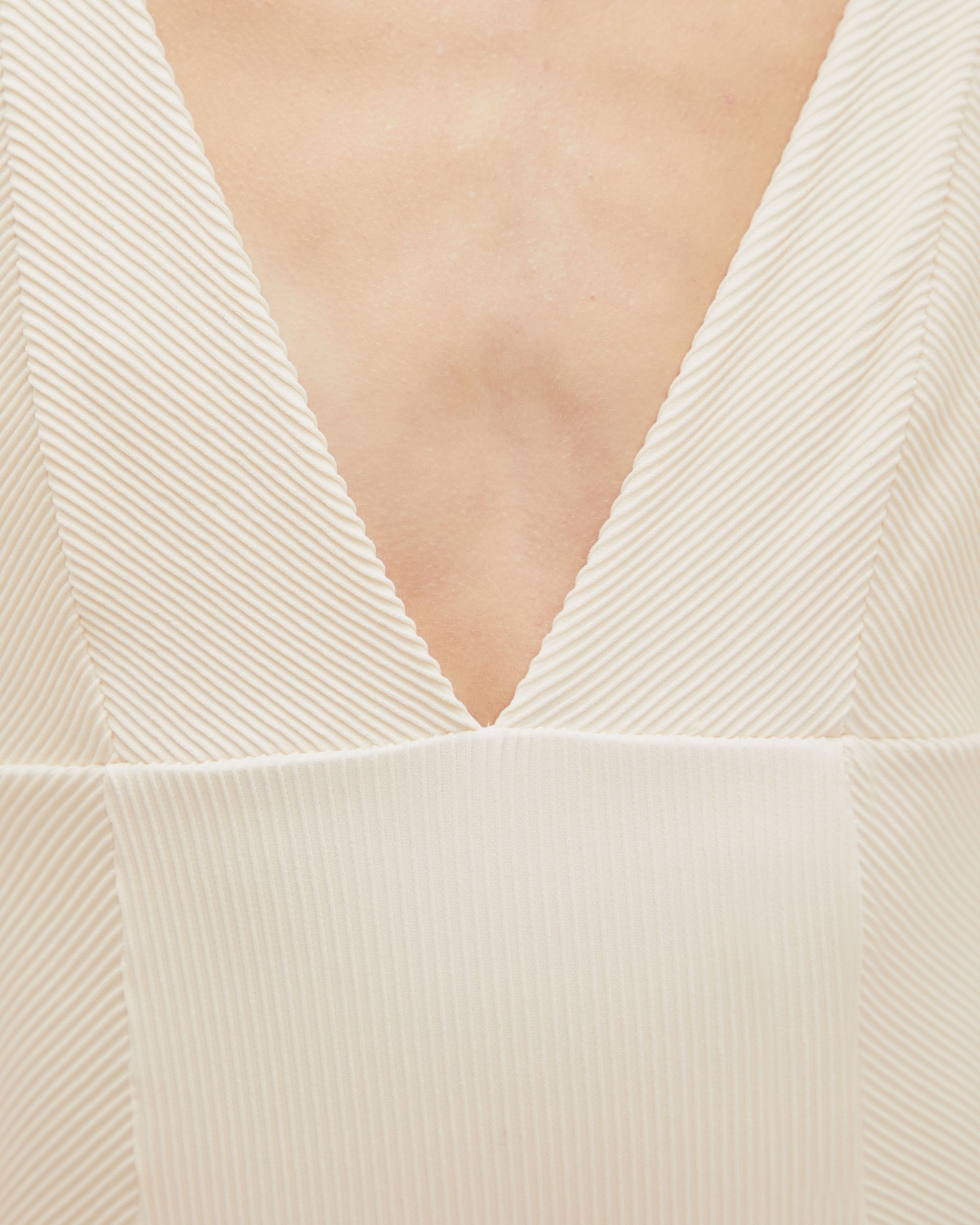 COSTUME DA BAGNO RAQUEL A RIGHE BIANCO ARGILLO